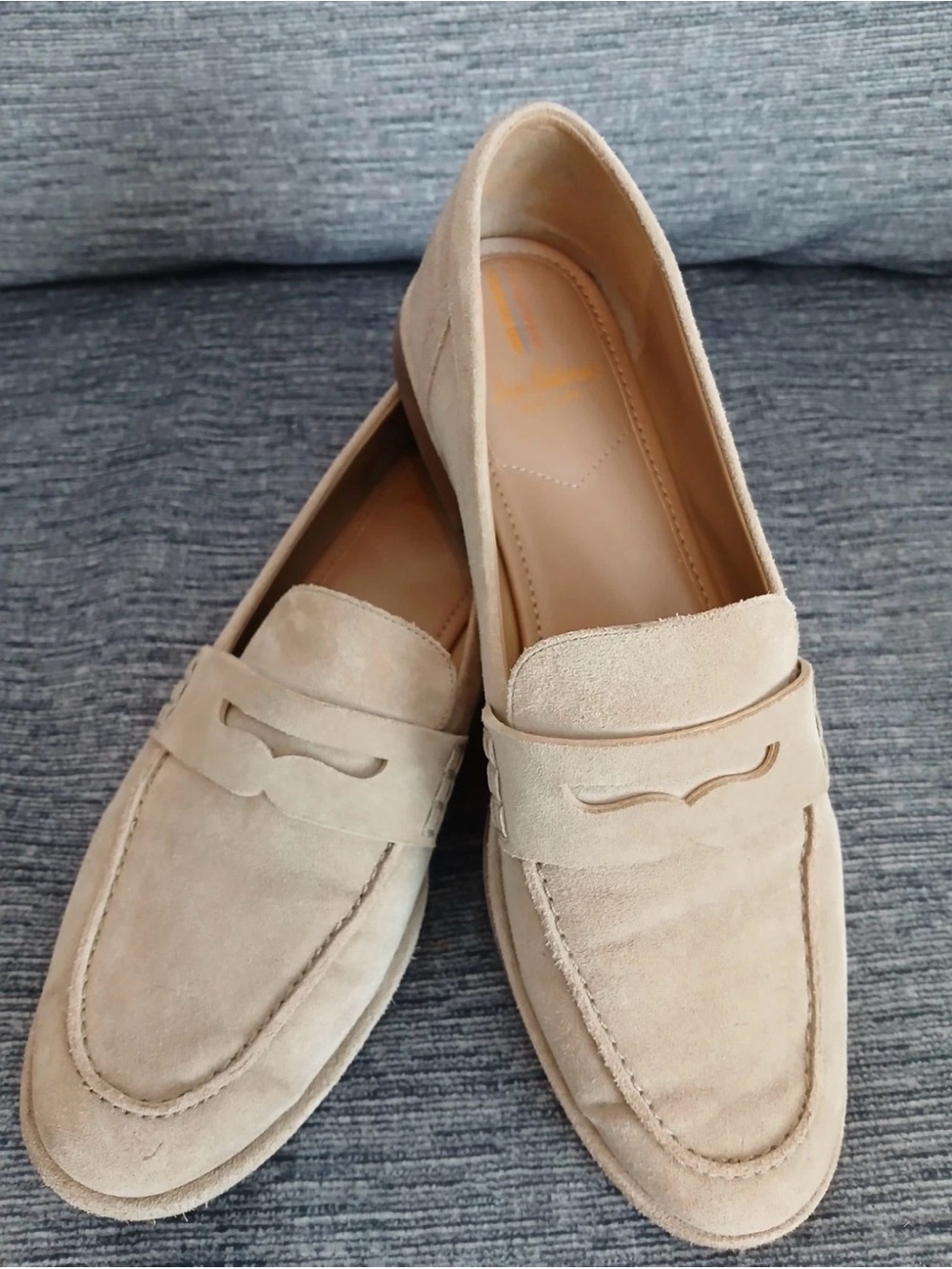 Sam Edelman Women’s Suede Penny Loafers in Beige (size 9.5)